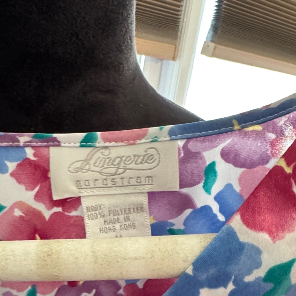 Nordstrom Floral Lingerie Nightgown in Pink, Purple & Blue